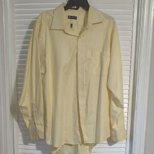 Chaps XL Men's Yellow Dress Shirt - Long Sleeve, Classic Fit, 17-17.5 - 34/35